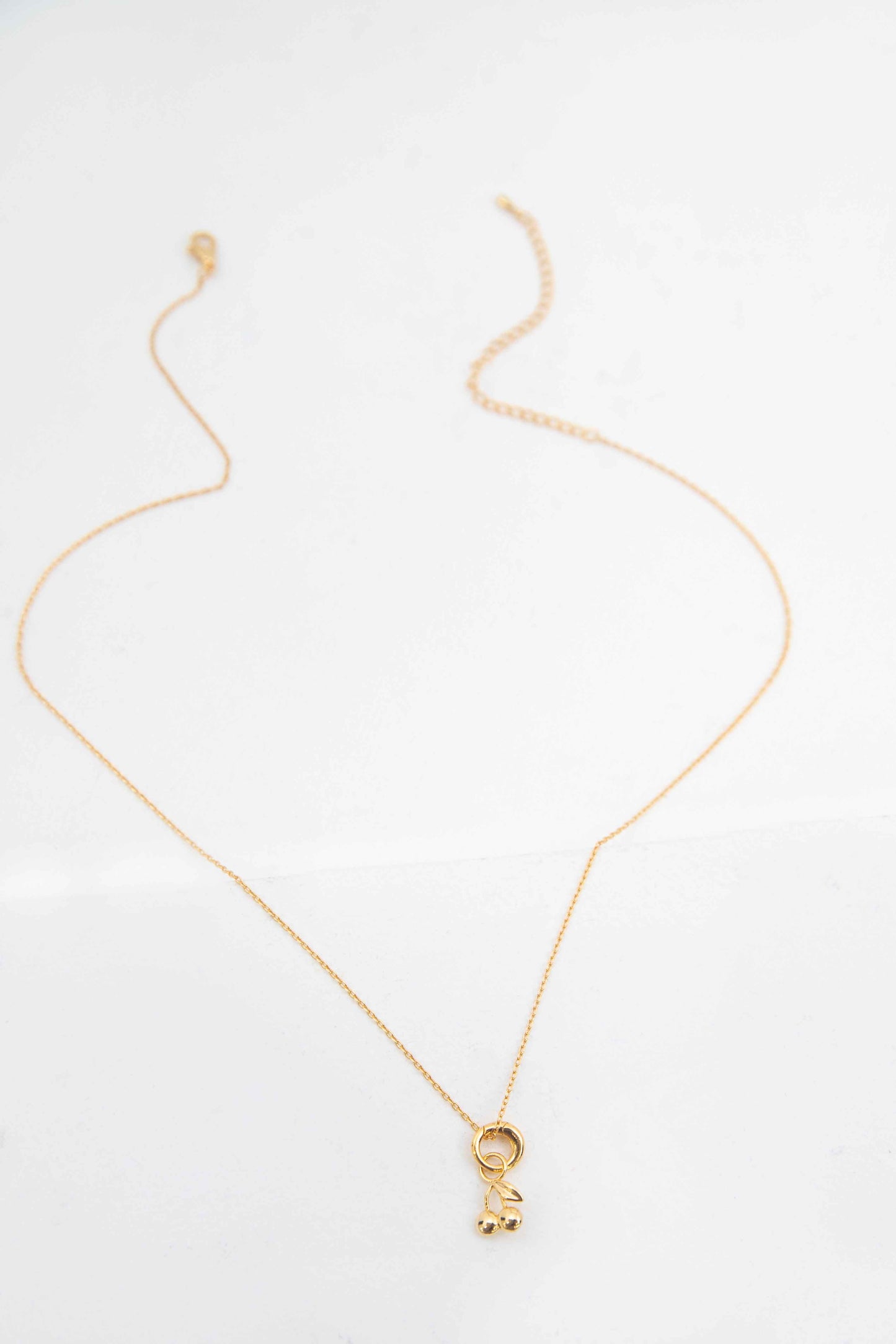 Cherry Charm Necklace | Gold