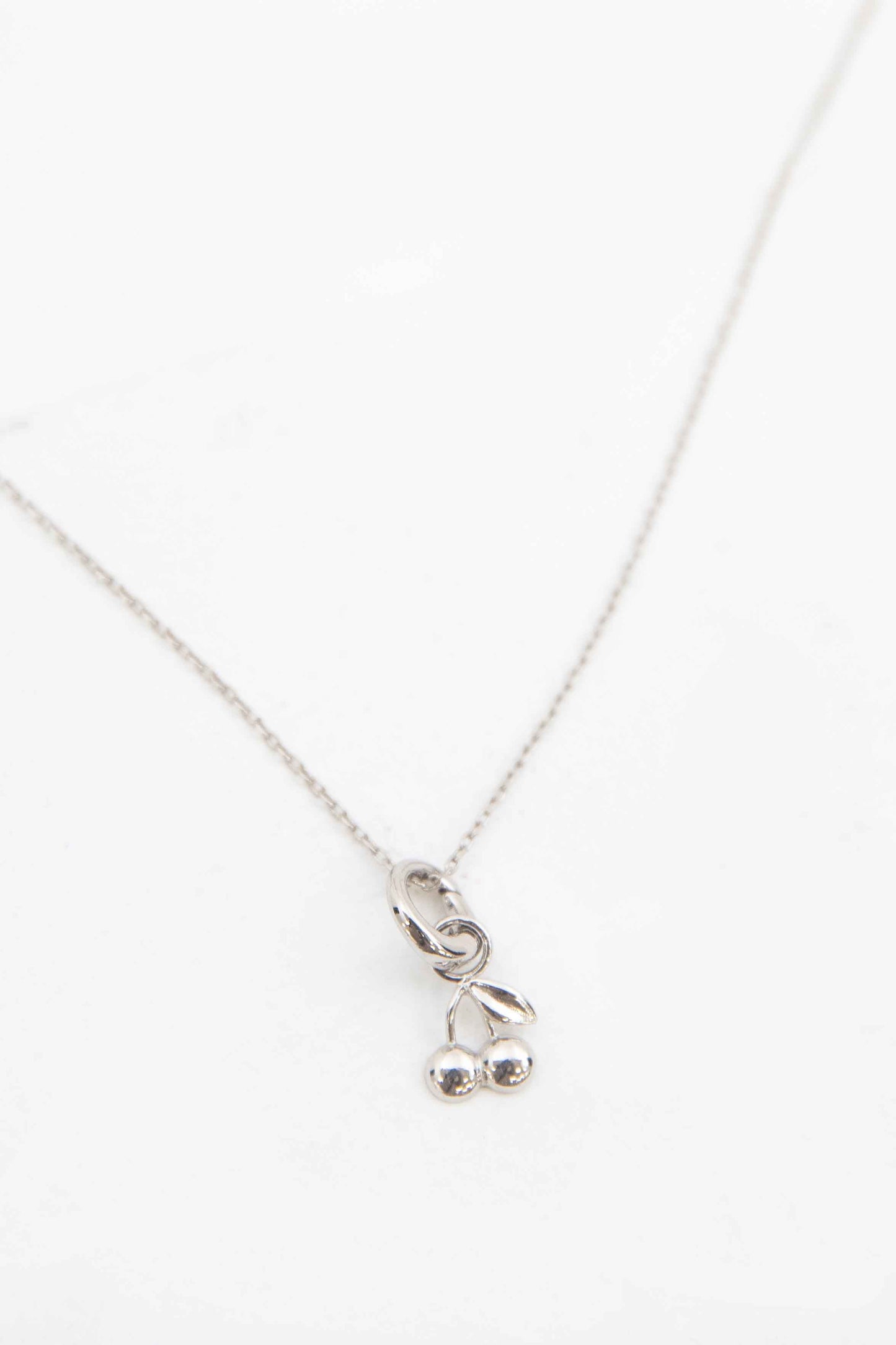 Cherry Charm Necklace | Silver