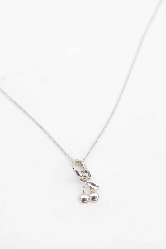 Cherry Charm Necklace | Silver