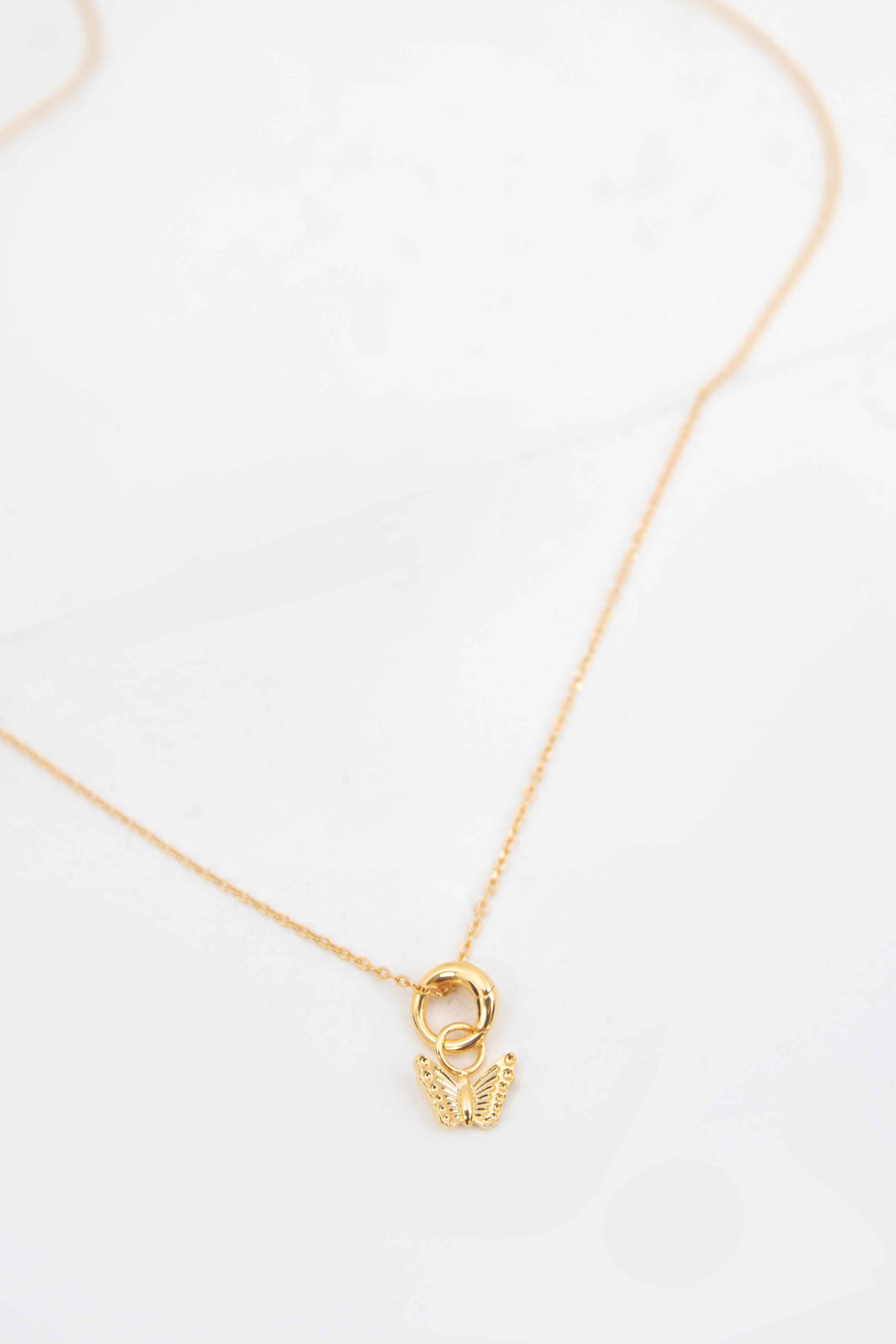 Butterfly Charm Necklace | Gold