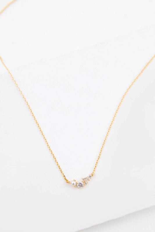 Small Cluster Charm Necklace | Gold