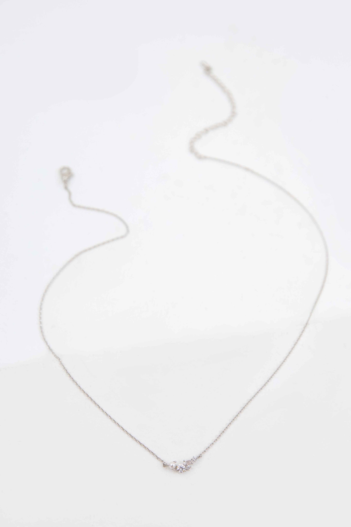 Small Cluster Charm Necklace | Silver