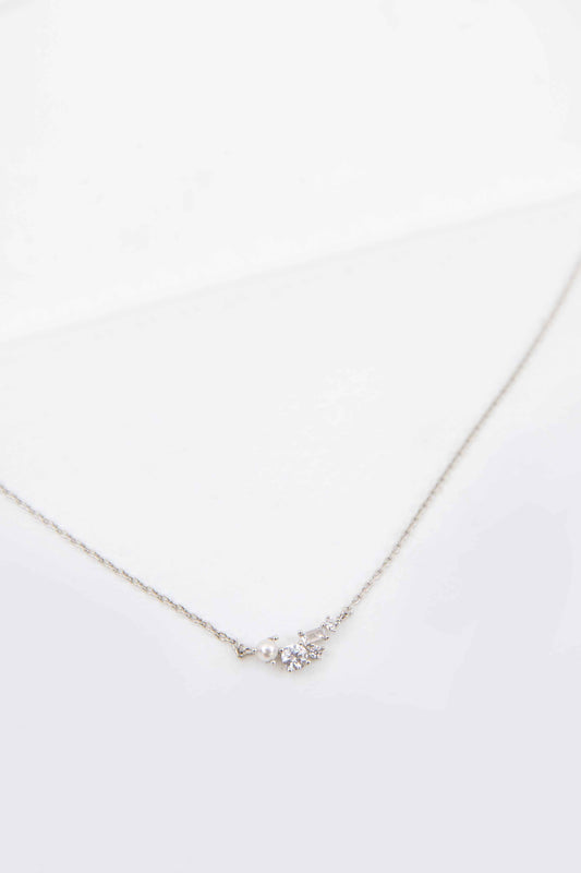 Small Cluster Charm Necklace | Silver