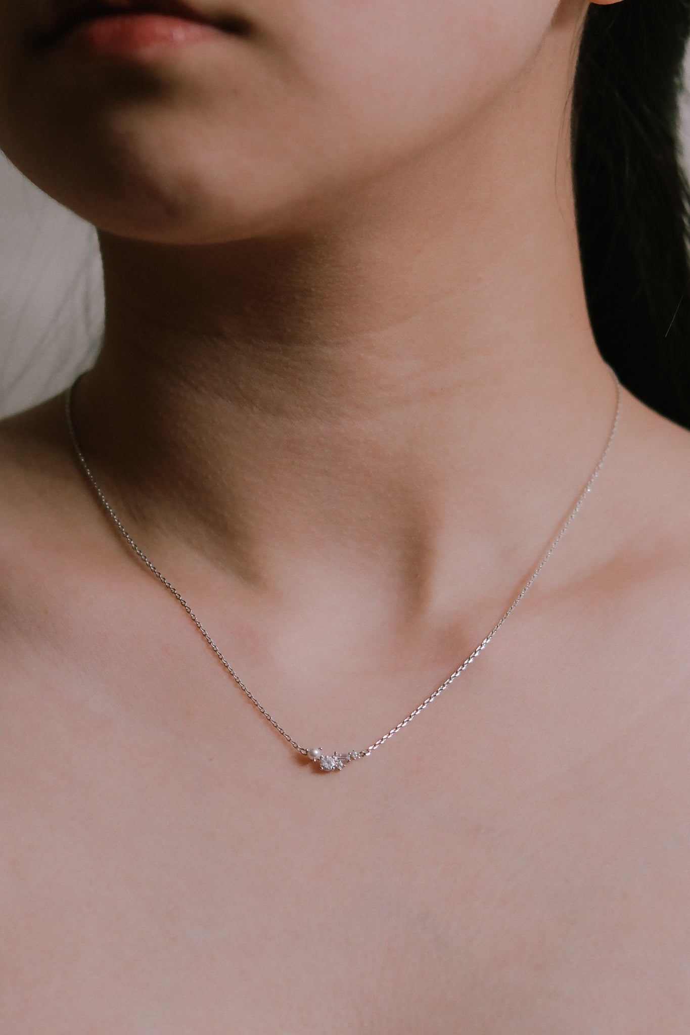 Small Cluster Charm Necklace | Silver