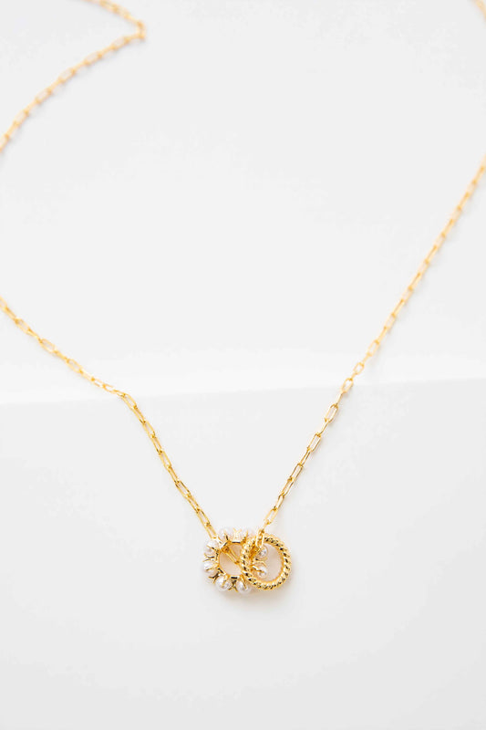 Double Up Necklace | Gold
