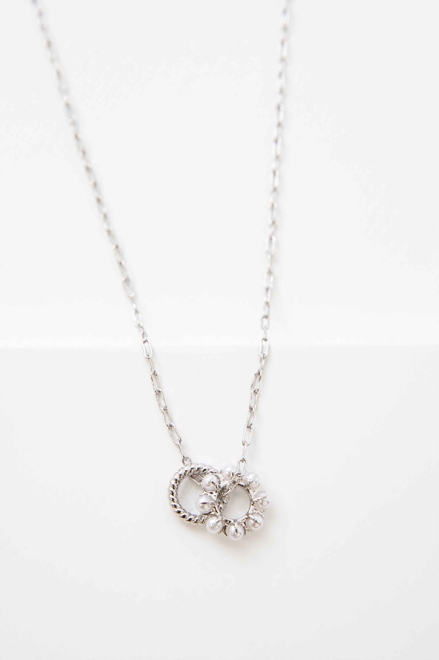 Double Up Necklace | Silver