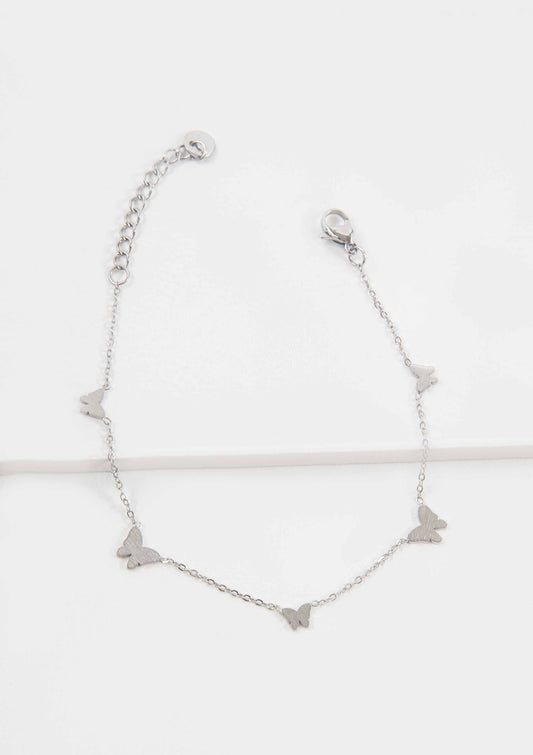 Flutter Linked Charm bracelet | Silver