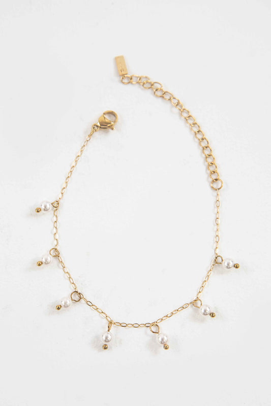 Dangling Pearl Charm Bracelets