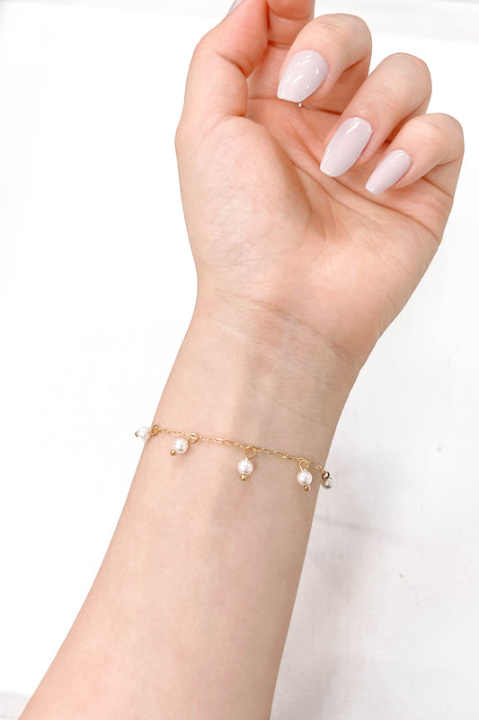 Dangling Pearl Charm Bracelets