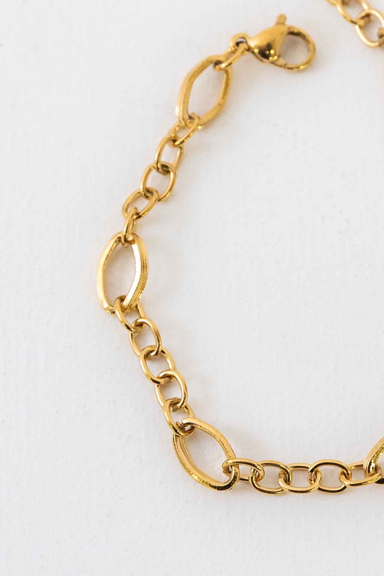 Spaced Oval Link Bracelet | Gold