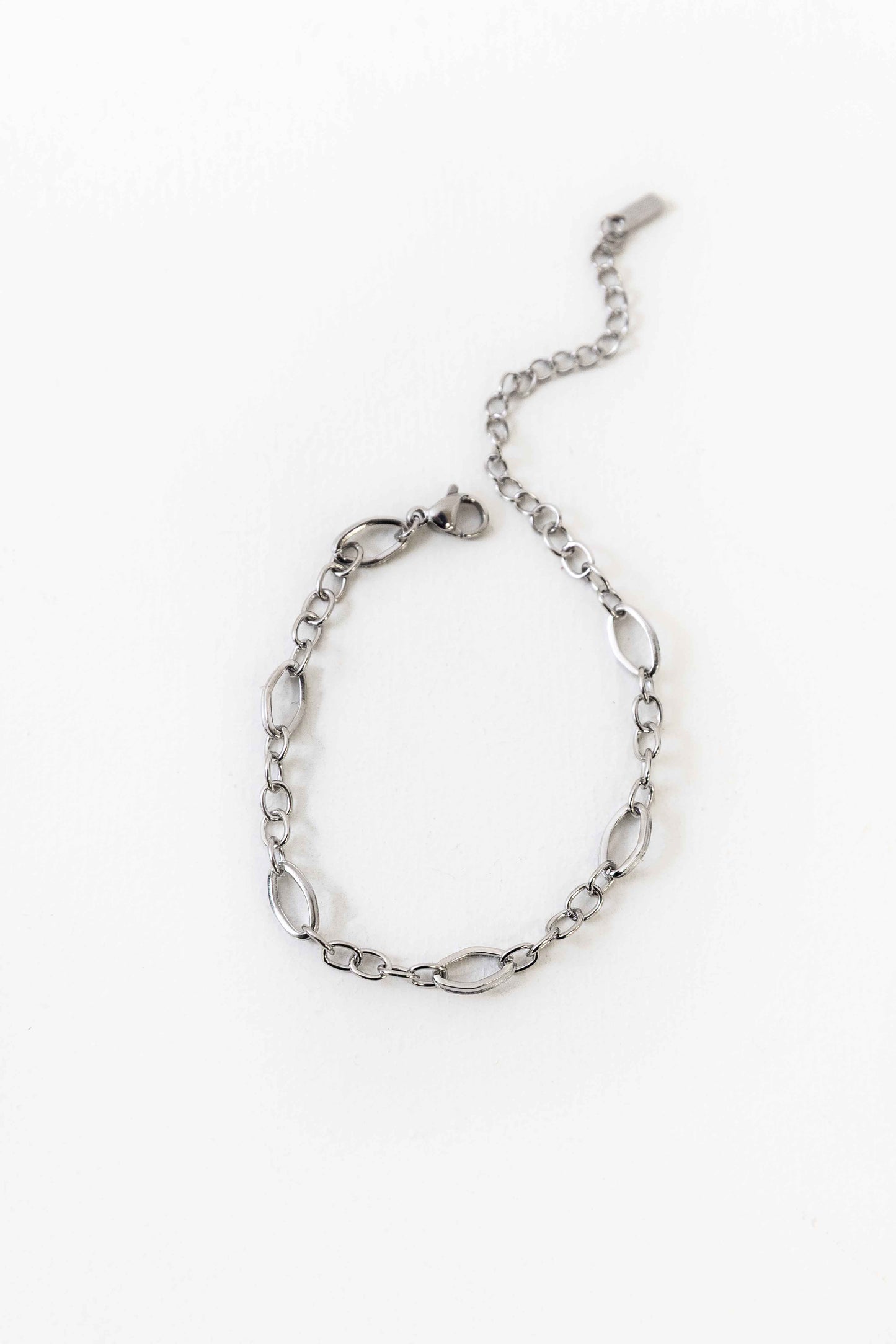 Spaced Oval Link Bracelet | Silver