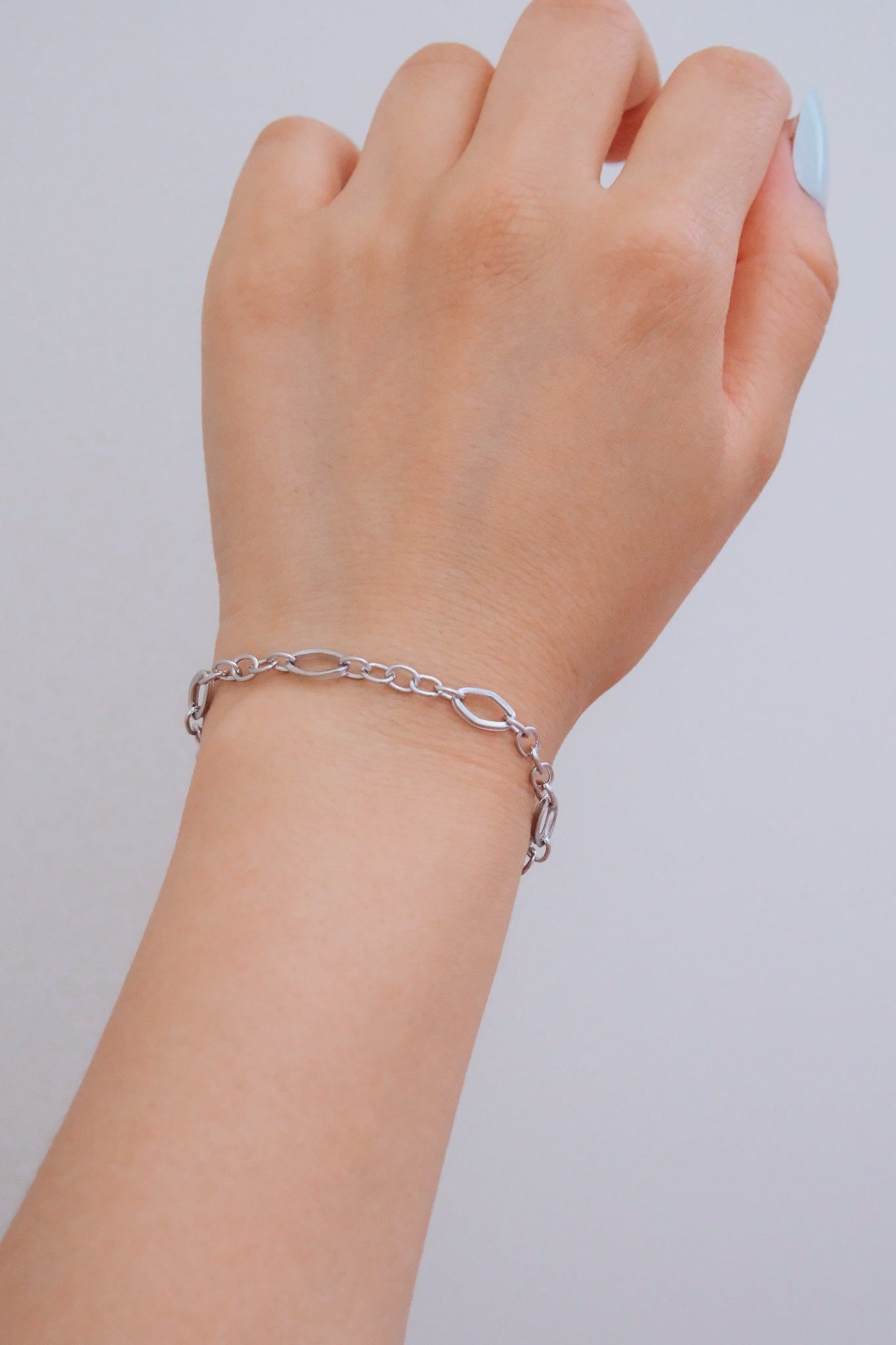 Spaced Oval Link Bracelet | Silver
