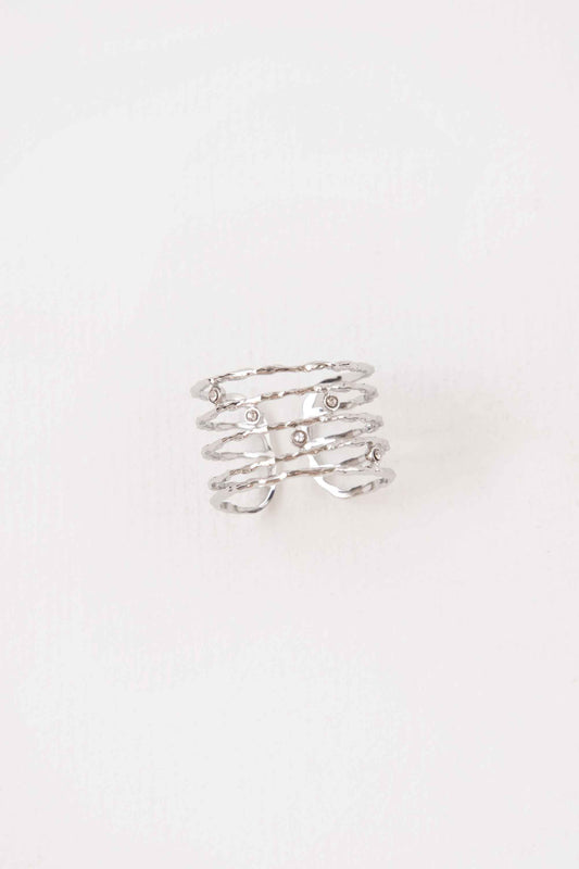 Twig Adjustable Ring | Silver