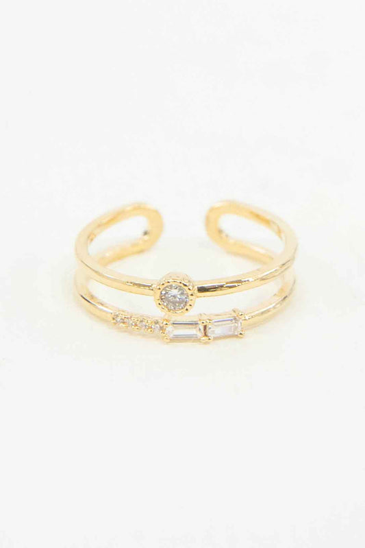 Neo Double Layer Adjustable Ring | Gold