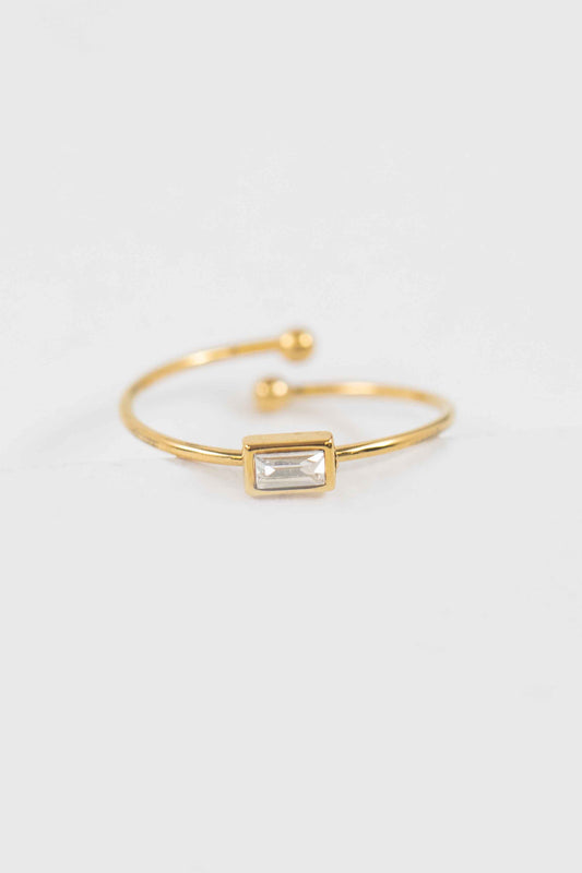 Rectangle Charm Adjustable Ring