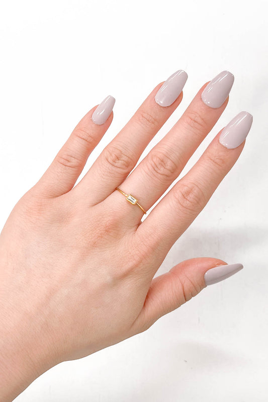 Rectangle Charm Adjustable Ring