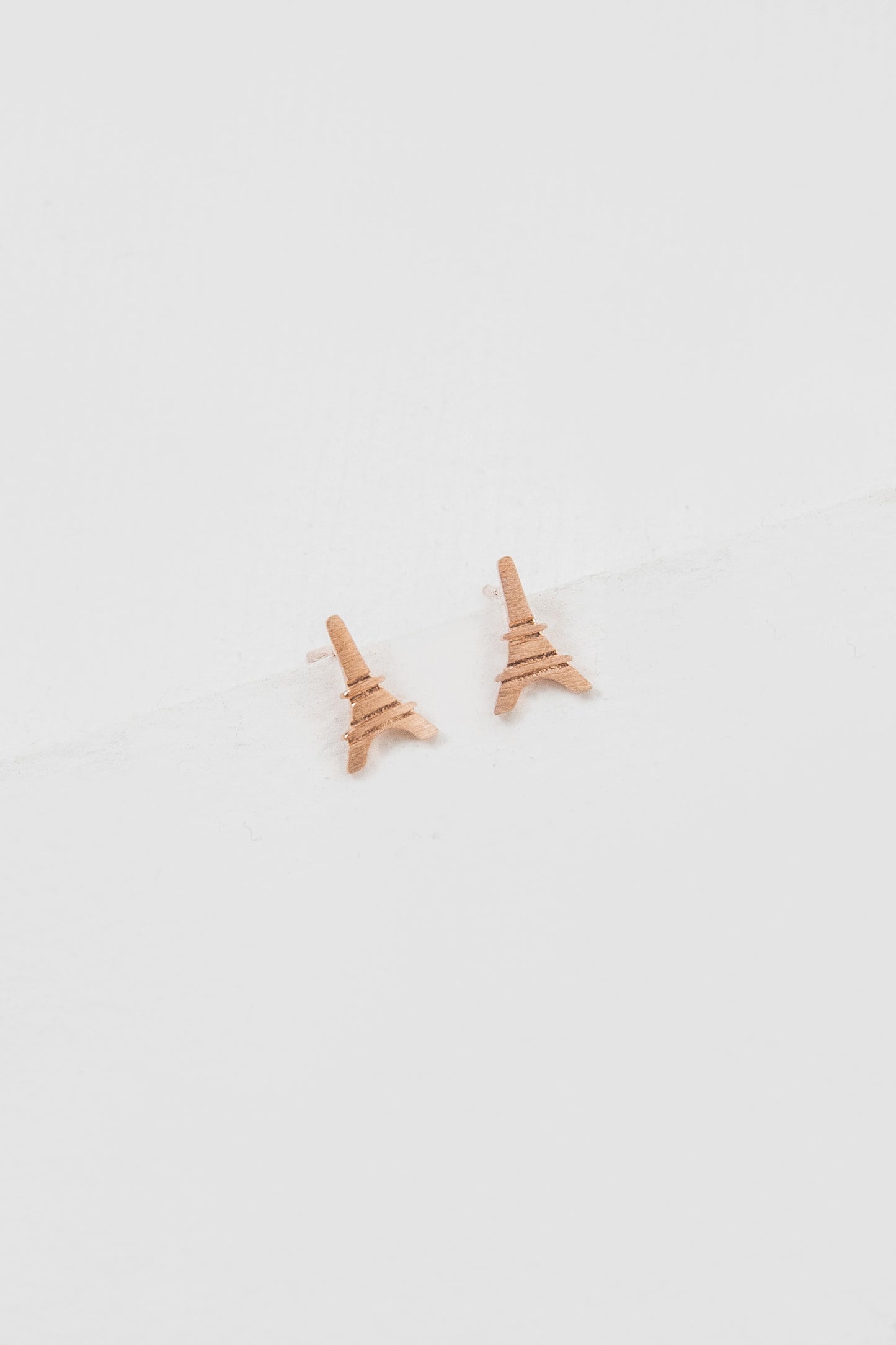 Mini Eiffel Earrings (14K Rose Gold)