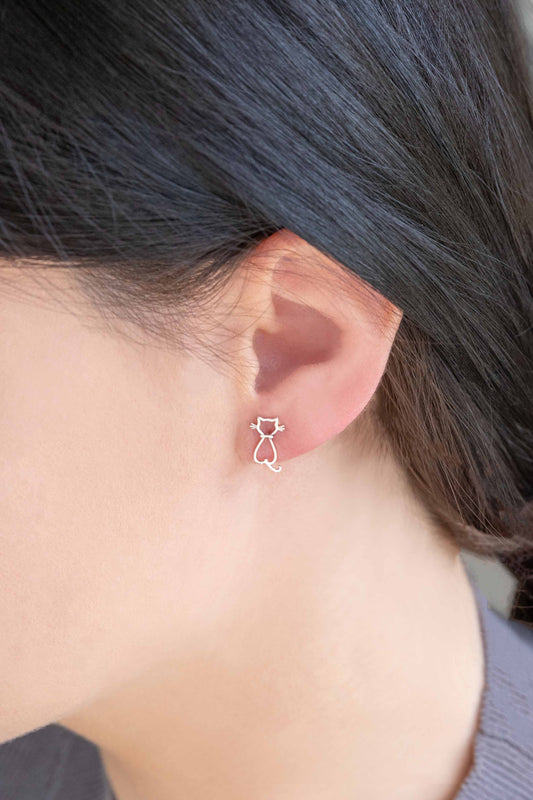 Cat Outline Earrings