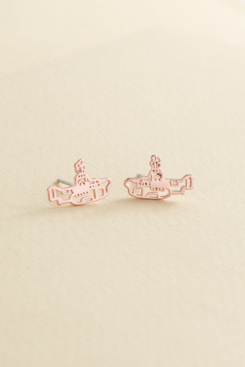 Submarine Stud Earrings | Rose Gold