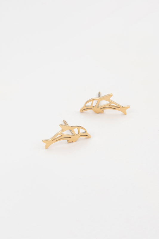 Dolphin Earrings (14K)