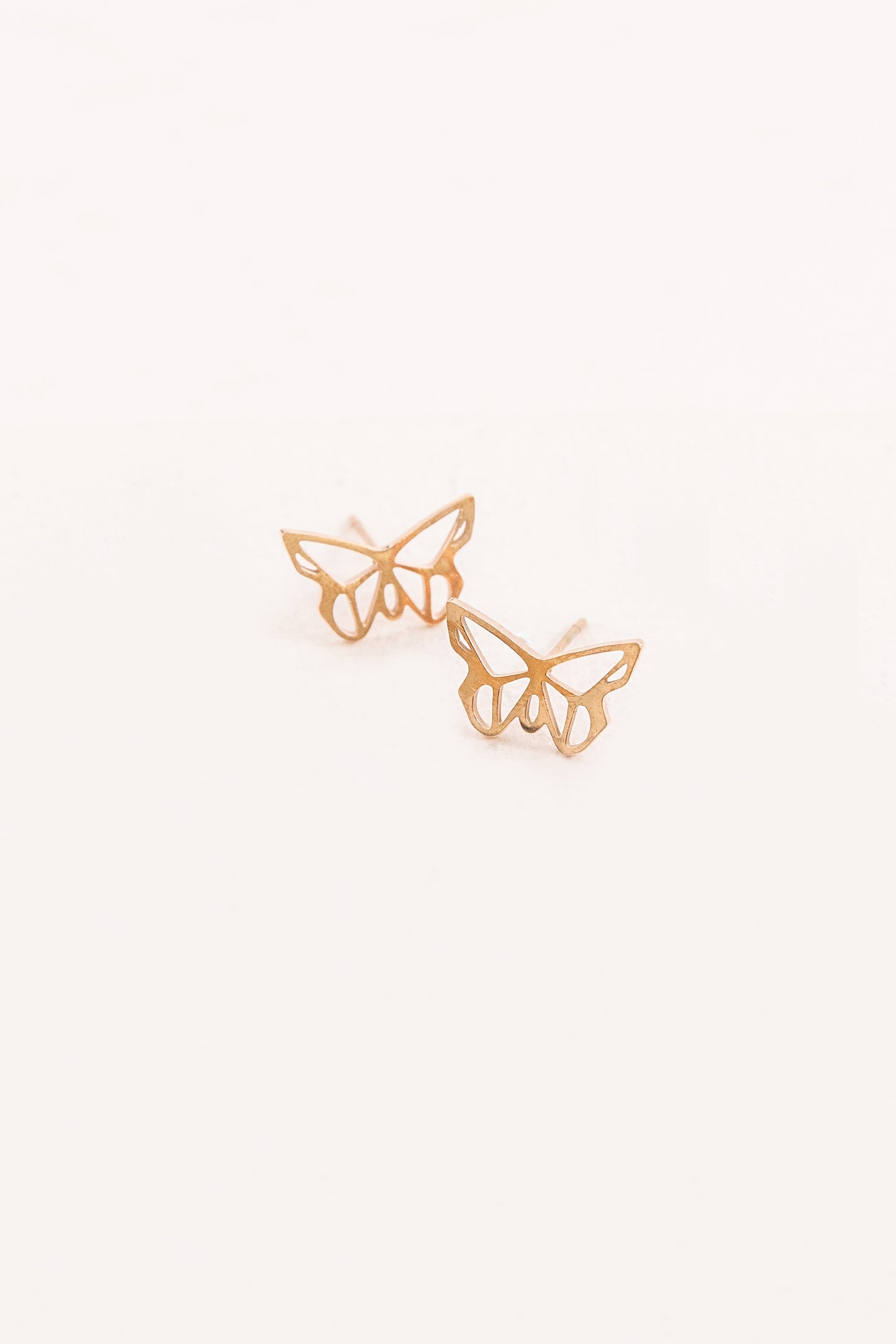 Butterfly Outline Earrings (14K)