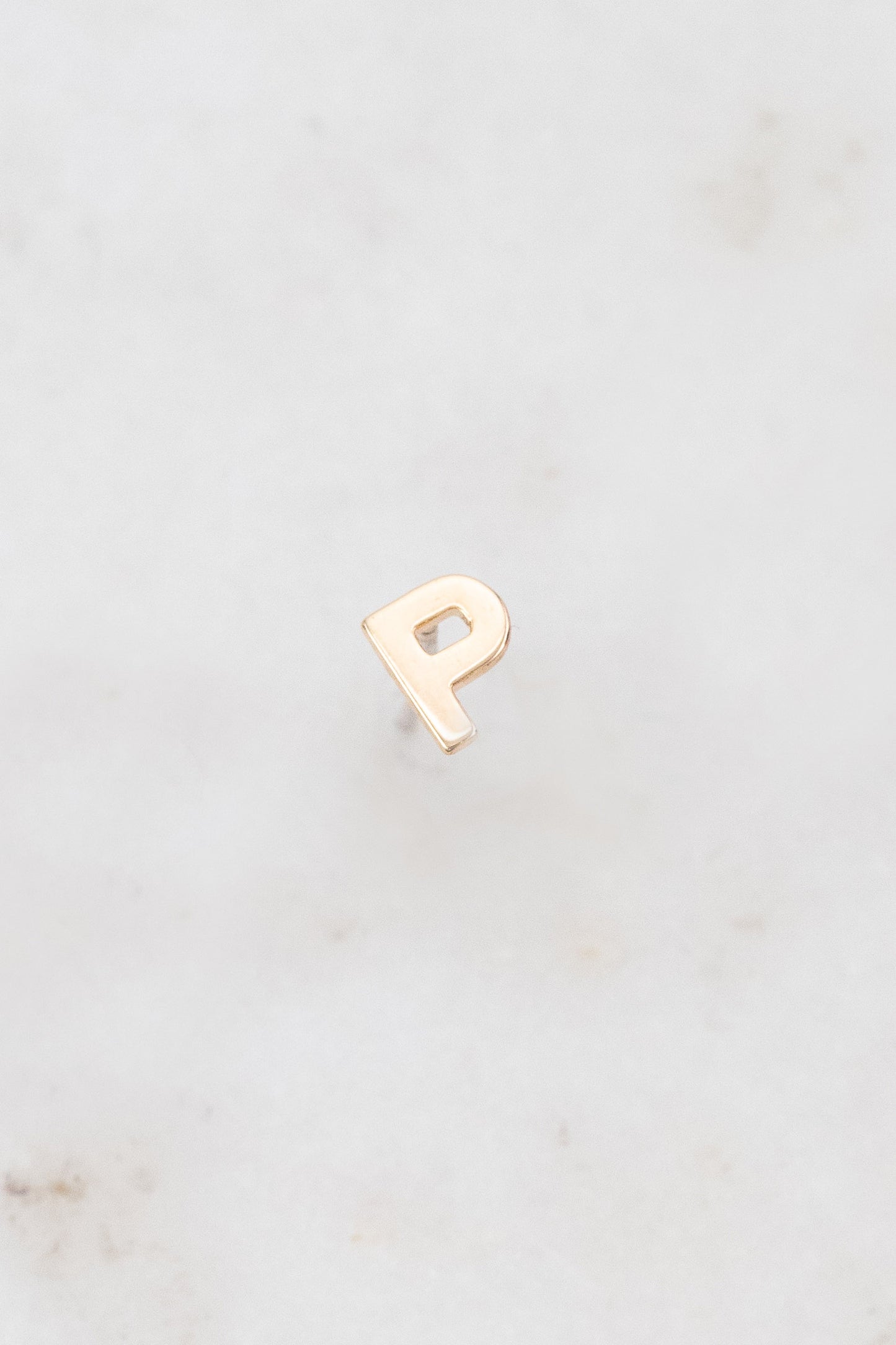 Alphabet Earring (14K Gold)