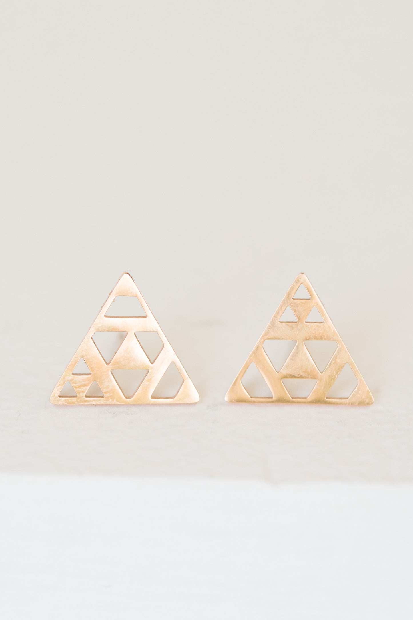 Aesop Triangle Earrings | Rose Gold (14K)