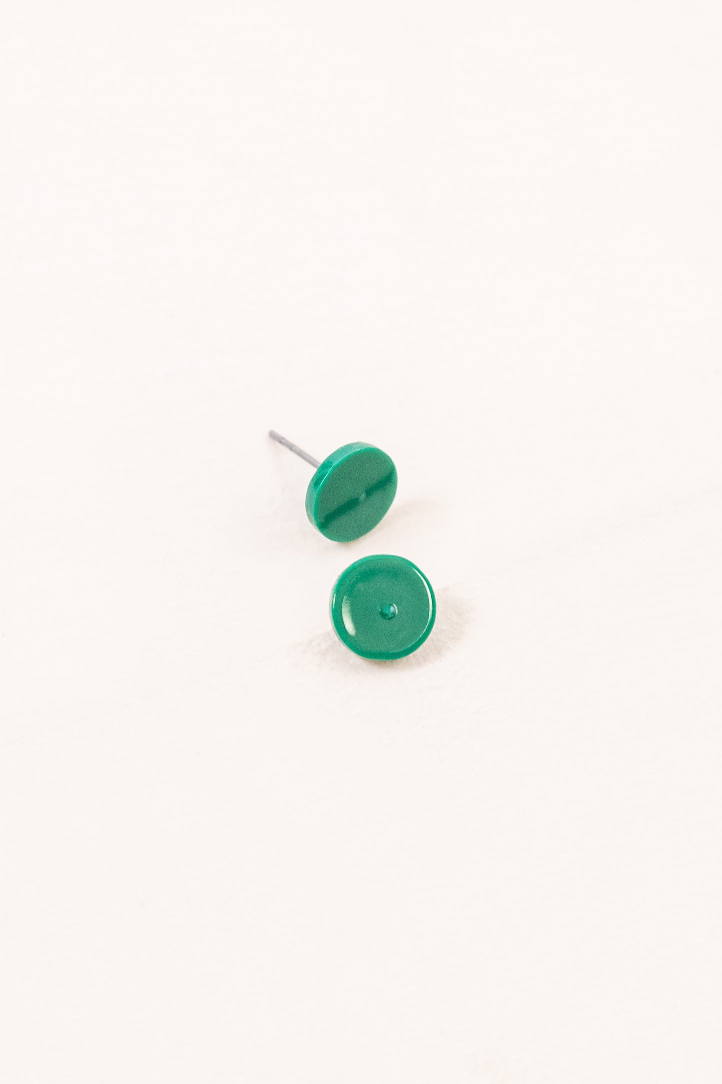 Porsha Circle Stud Earrings | Green