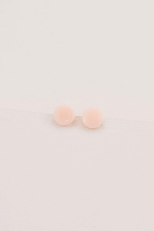 Porsha Circle Stud Earrings | Peach