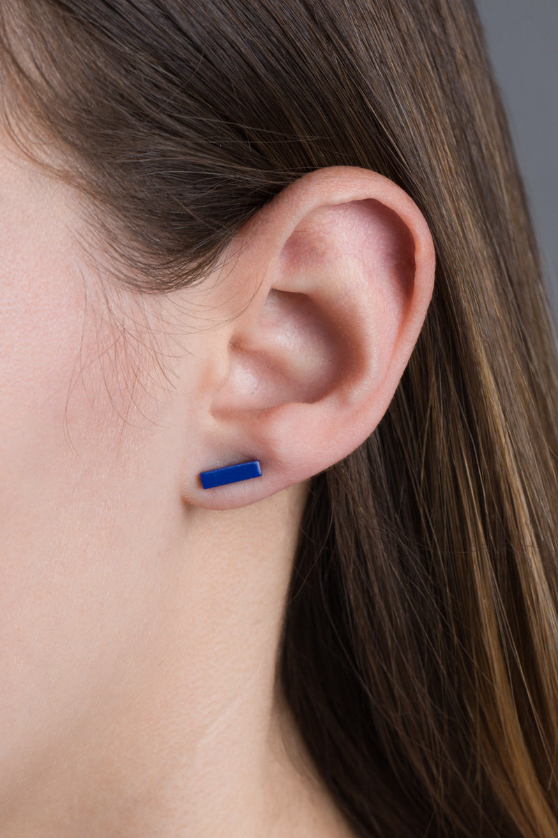 Porsha Dash Stud Earrings | Blue