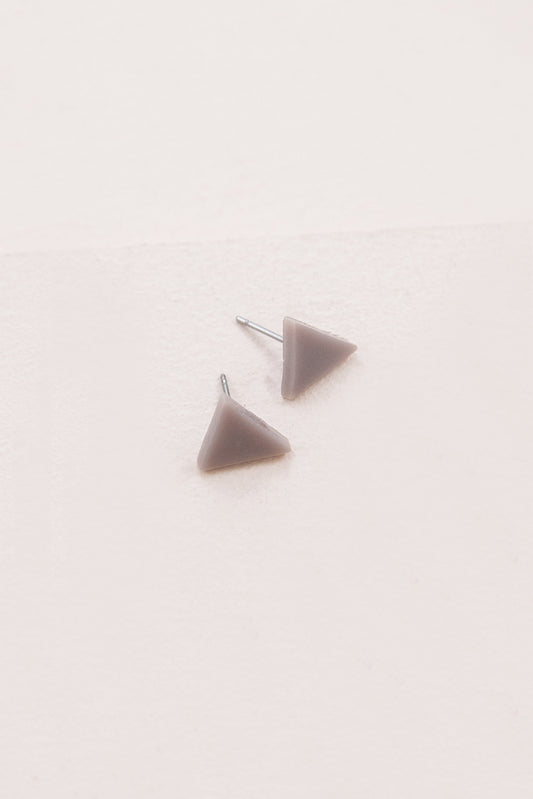 Porsha Triangle Stud Earrings | Gray