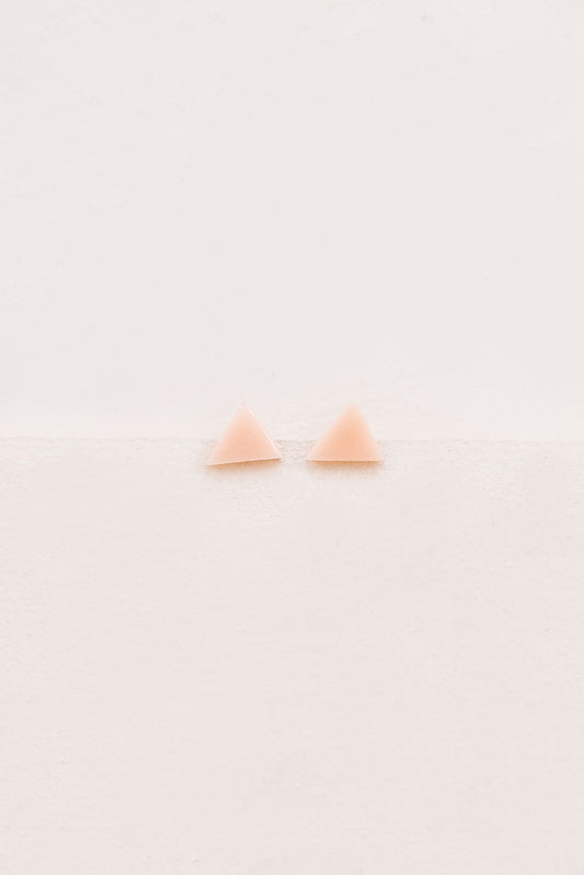 Porsha Triangle Stud Earrings | Peach