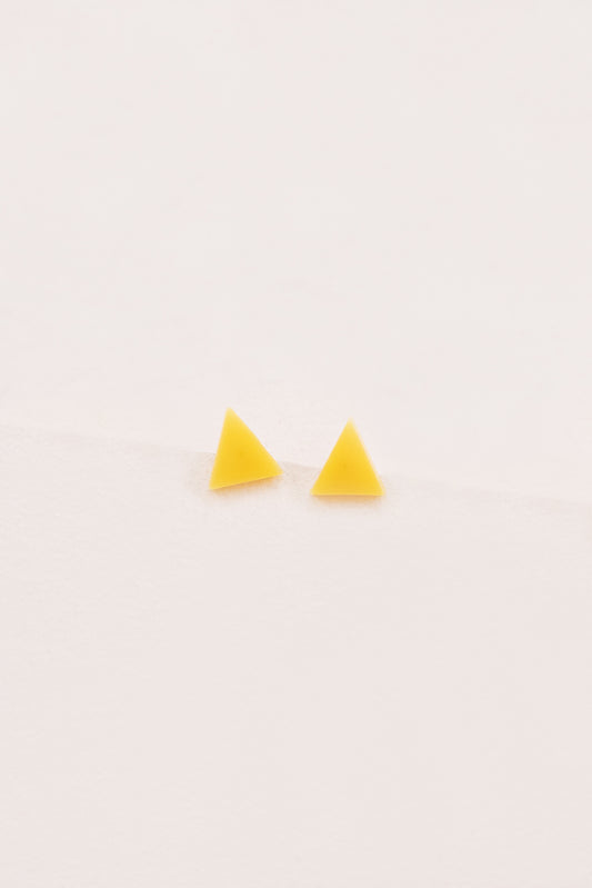 Porsha Triangle Stud Earrings | Yellow