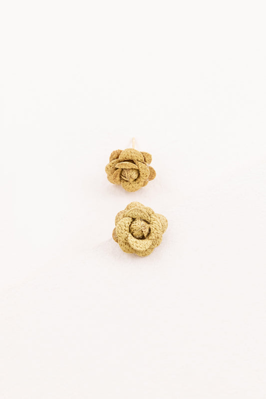 Lilou Flower Earrings | Mustard