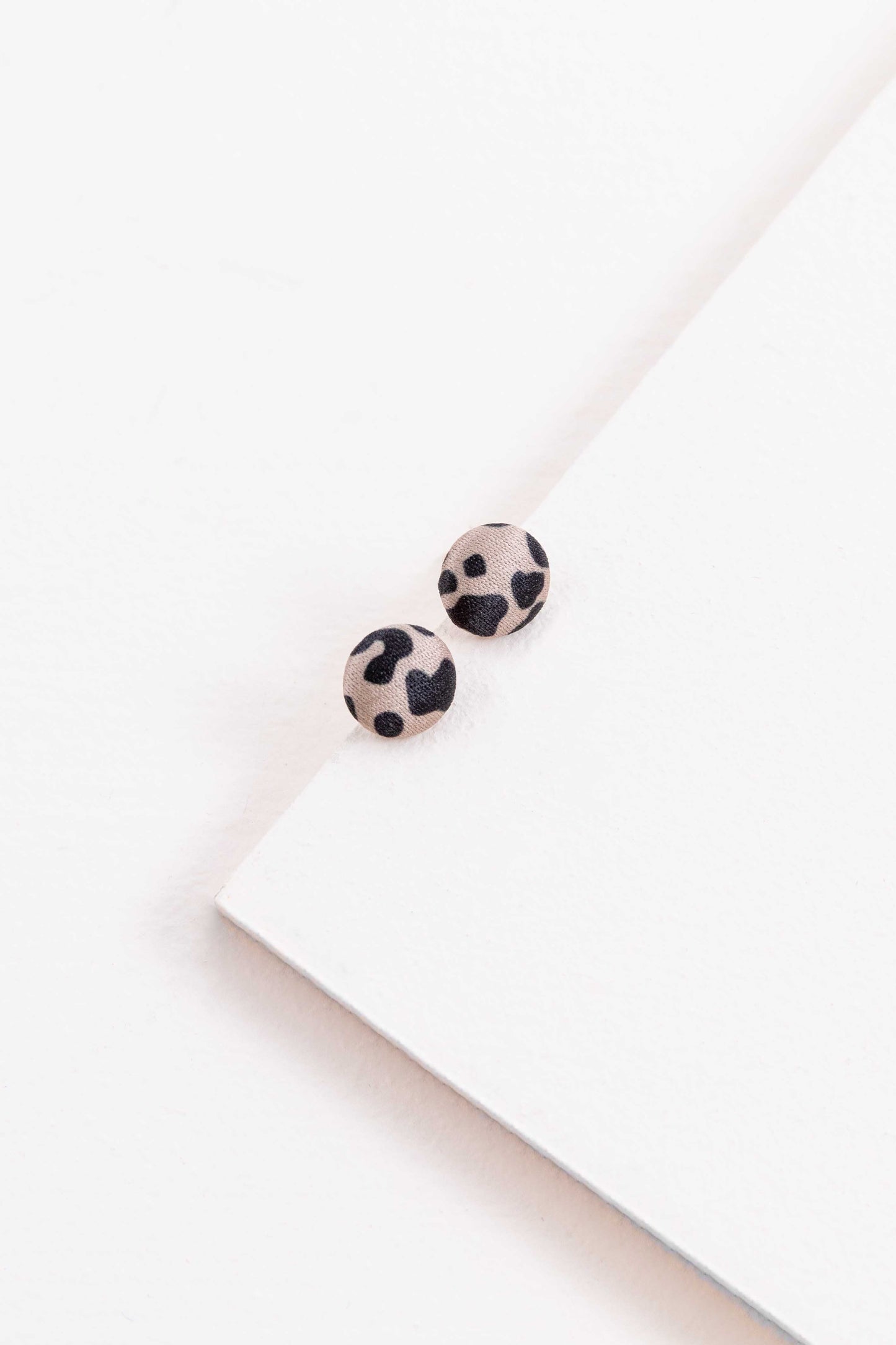 Animal Print Button Earrings
