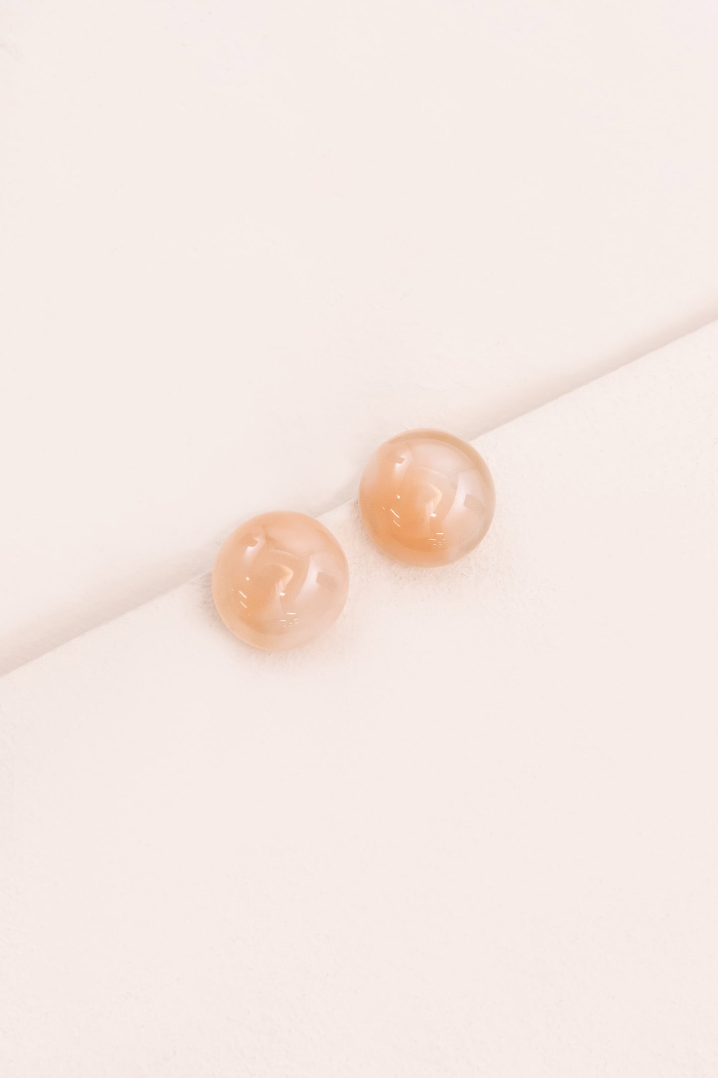Helene Stud Earrings | Peach