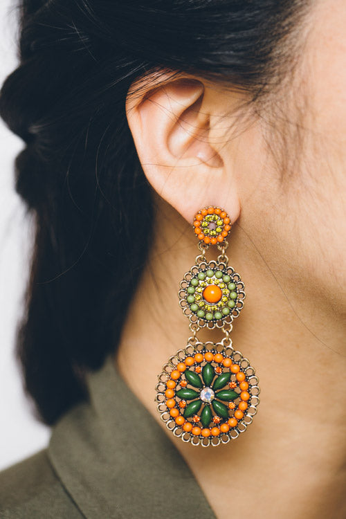 Parissa Dangle Earrings | Orange