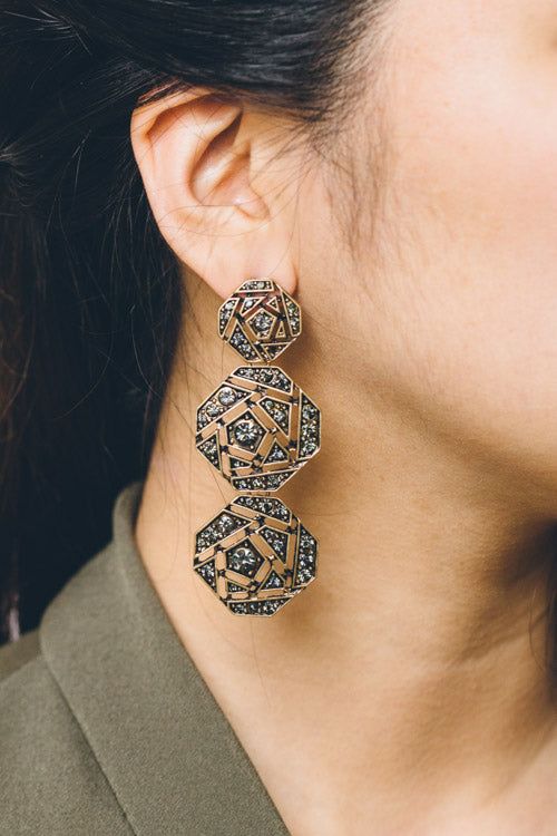 Mosaic Rose Earrings