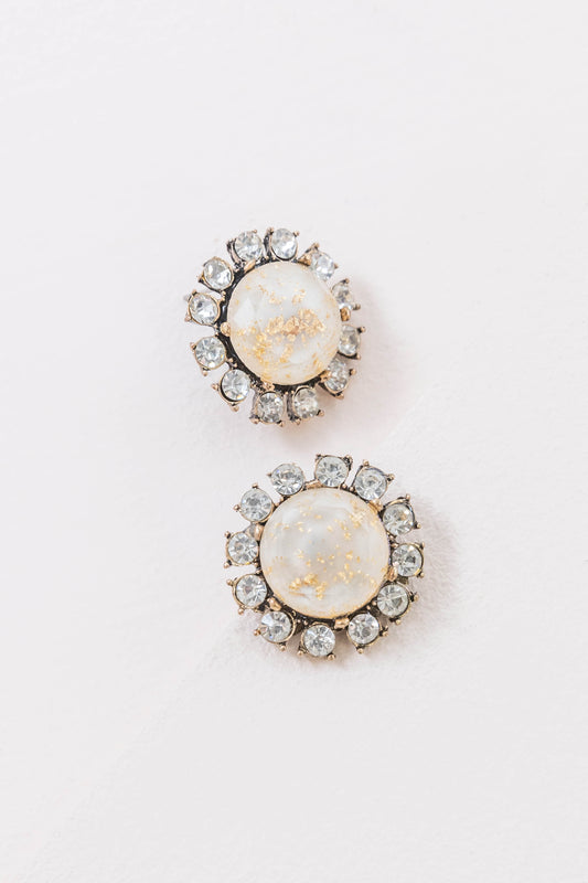 Jane Stud Earrings | Cream