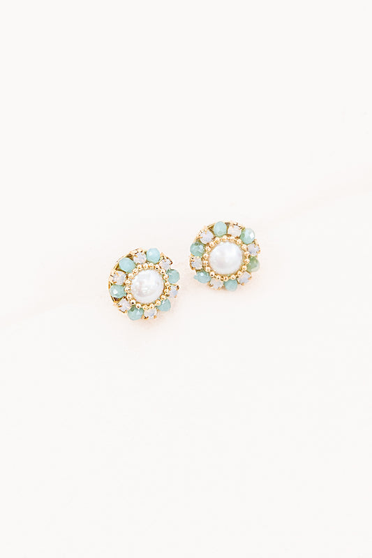 Tillie Stud Earrings | Blue