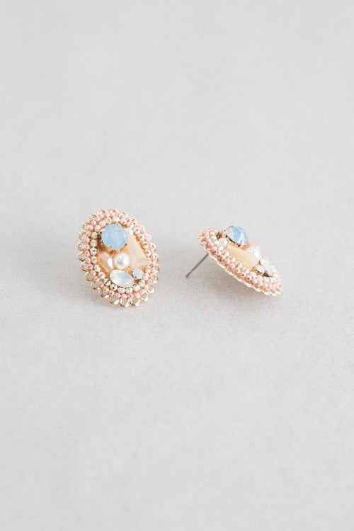 Nest Stud Earrings | Pink