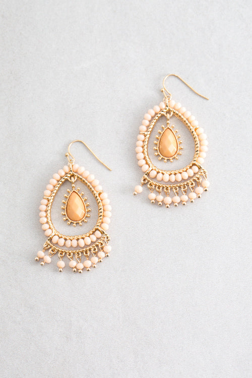 Clara Dangle Earrings | Peach