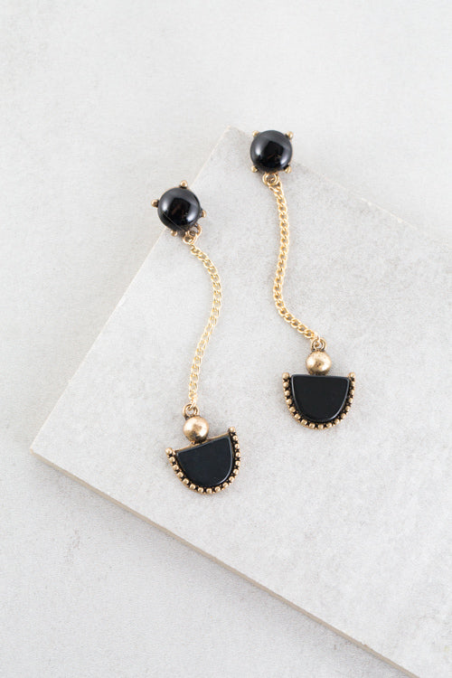 Emery Dangle Earrings | Black