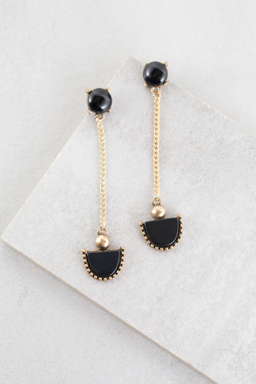 Emery Dangle Earrings | Black
