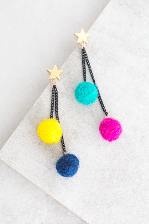 Izzie Pom Earrings