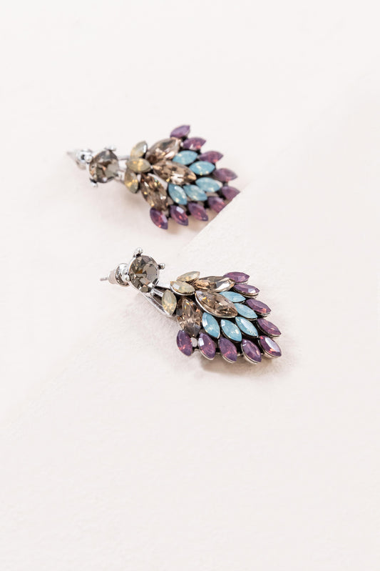 Hyacinth Ear Jacket Earrings | Purple