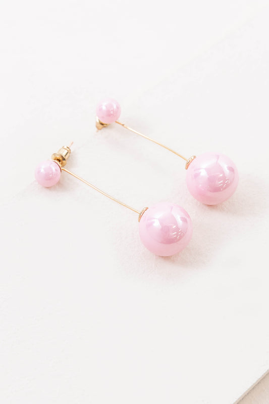 Winnie Ear Jacket Earrings | Pink