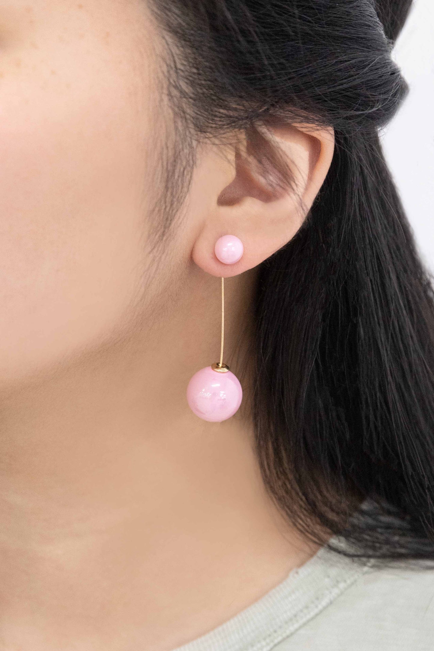 Winnie Ear Jacket Earrings | Pink