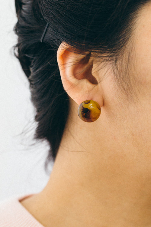 Helene Stud Earrings | Amber