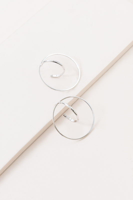 Crossover Hoop Earrings